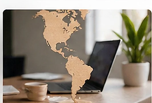 Map of the Americas representing bilingual and cross-border business growth