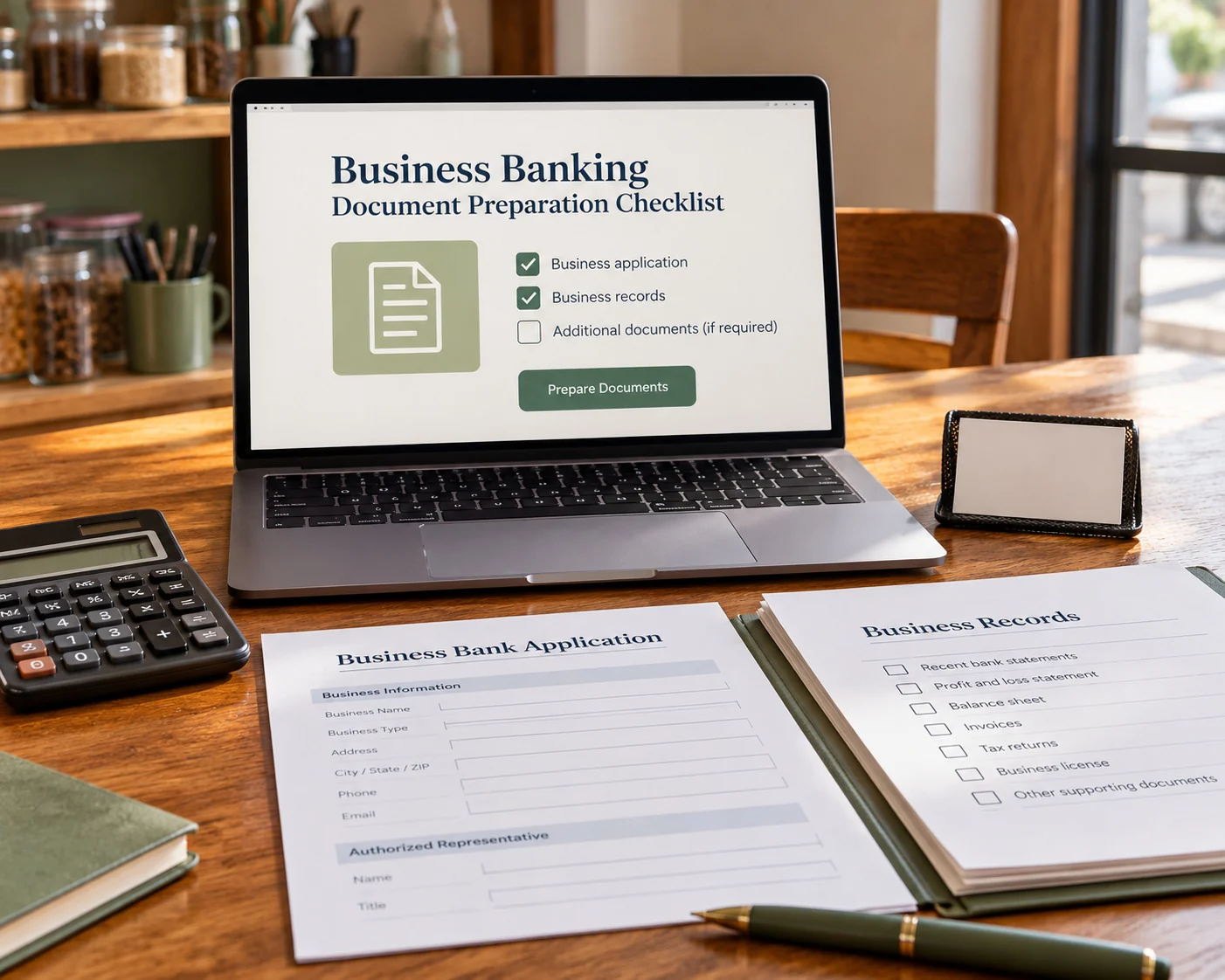 Business banking preparation checklist