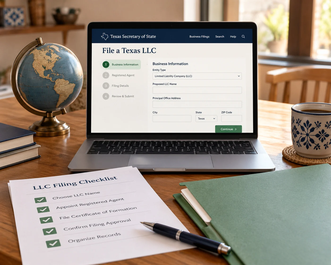 Texas business filing assistance